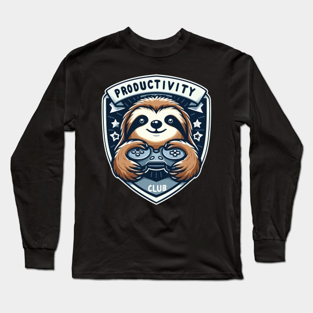 Productive sloth Long Sleeve T-Shirt by Coowo22